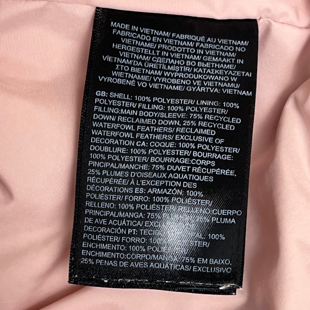 The North Face Pink Moondoggy 600 Down Sherpa Hooded Puffer Jacket 18-24M - Picture 12 of 15